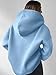 ANRABESS Womens Oversized Hoodies V Neck Sweatshirts Fleece Long Sleeve Pullover Y2K Clothes 2025 Fall Trendy Outfits Light Blue XL