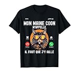 Maine Coon M'appelle Tee Shirt Chat Humour Homme Femme Drôle…