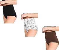 Nairobae Women's (Size XXXL) High Waist Cotton Stretchable Hipster Brief Maternity Pregnancy C-Panty After Delivery Plus Size Panties Combo 3XL (Multicolour - Pack of 3) (Colors and Prints May Vary)