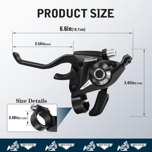 mycheng Conjunto de alavancas de freio de mudança de marcha de 21 velocidades 3x7 para mountain bike