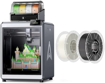 Creality K2 Plus Combo 3D Printer, Support Multi Color Printing with CFS, Bundle with Hyper RFID PLA Filament 1.75mm 2KgBlack, White