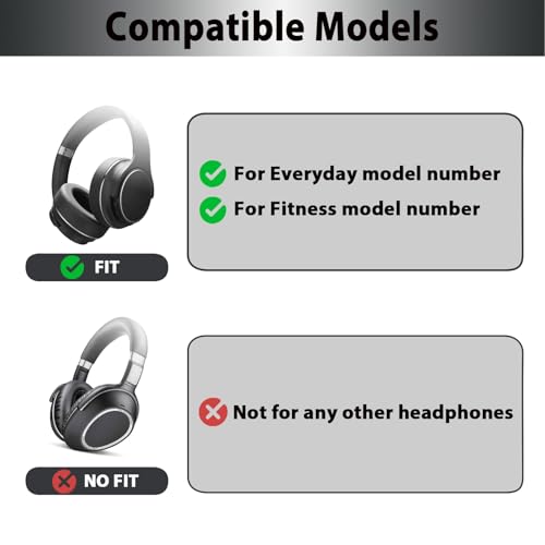 Adhiper Mesh Replacement Ear Pads for Raycon The Everyday Headphones con tela mesh transpirable y espuma de memoria de alta densidad miniatura 2