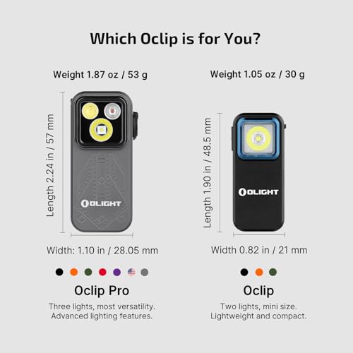 Amazon.com: OLIGHT Oclip Pro EDC Flashlight Clip-on Light Bundle