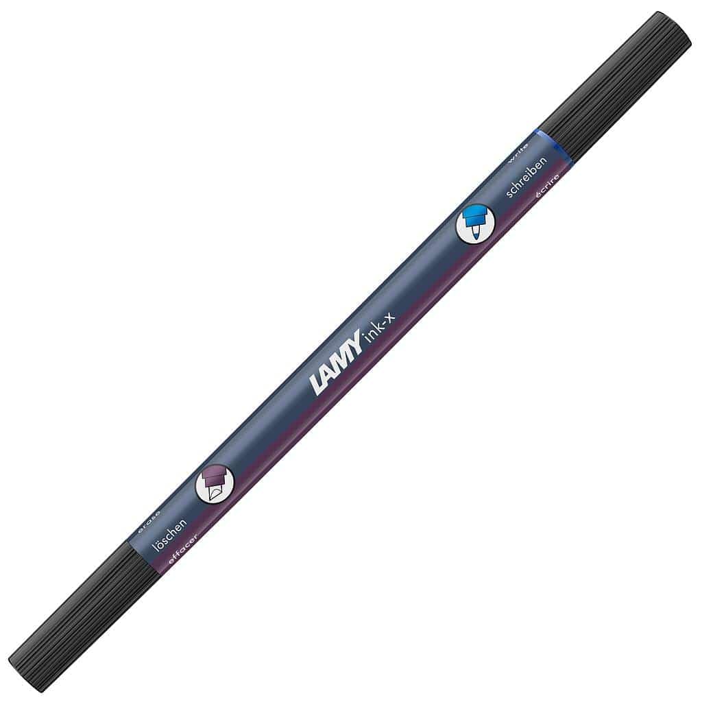 LAMY Ink-x Safari 898 Ink Eraser Plastic in Kewi with Eraser Tip and Correction Tip - Only for Erasing Royal Blue Ink