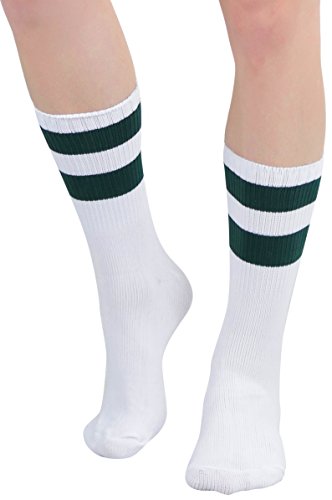 Image of ToBeInStyle Women's Acrylic Ankle Hi With Double Stripe Top Crew Fun Athletic Socks
