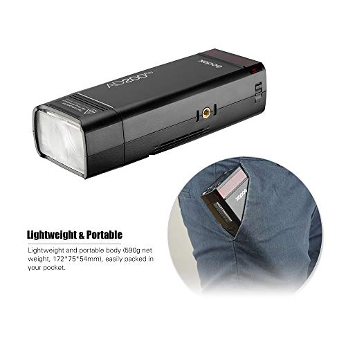 Ficha técnica Godox AD200Pro Pocket Flash Portable Wireless TTL Flash con Cabeza de GN52 GN60 1 8000s HSS 200W con Xpro-C E-TTL II Transmisor de Disparo de Flash Compatible con Cámaras - Fernando Cortés