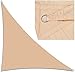DDLL Voiles d'ombrage Triangulaire pour Patio, auvent de Voile de Jardin à Angle Droit avec 4 Tailles 21 Couleurs en Option, Bloc UV, Auvents de Protection Solaire,Cream,5x5x7.1m