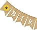 Oarkive Happy Birthday Banner Bunting Decorative Burlap Banner Sunflower Pattern Flag Party Supplies