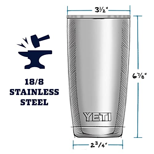 Yeti Rambler 20 Oz Tumbler, Stainless Steel, Vacuum Insulated With Magslider Lid, Nordic Purple #TOP1