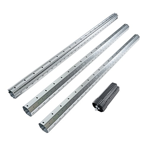 3T-MOTORS Rollladenwelle 270 cm SW60, 8-kant Stahlwelle, Wellenset mit Kapsel, Rollladenwelle achtkant für Rollladen, Rollladenmotor