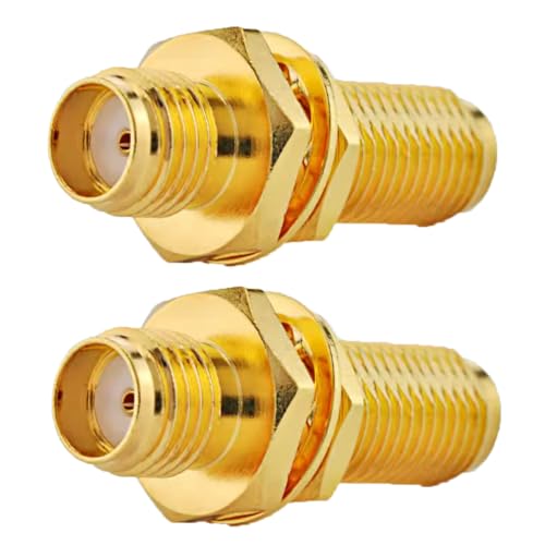 HiAoey SMA Female to Female Antenna Connector, SMA Bulkhead Connector Female to Female for Antennas WiFi GPS Antenna Wireless LAN Devices HiAoey SMA Female to Female Antenna Connector, SMA Bulkhead Connector Female to Female for Antennas WiFi GPS Antenna Wireless LAN Devices