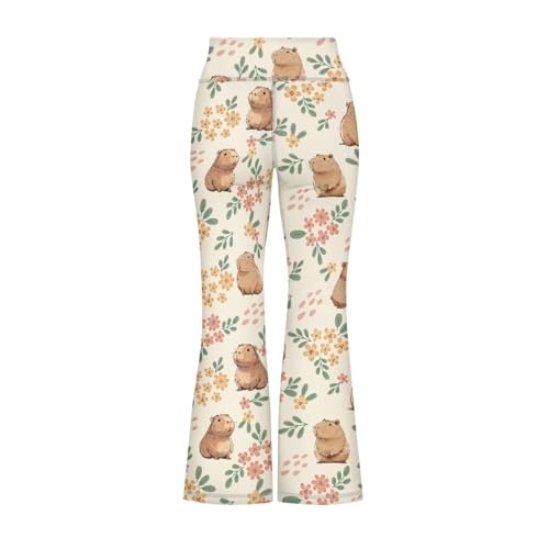 Image of Girls Flare Leggings Cute Bell Bottoms for Teen Girls Wide Leg Sweatpants for 5-14 T