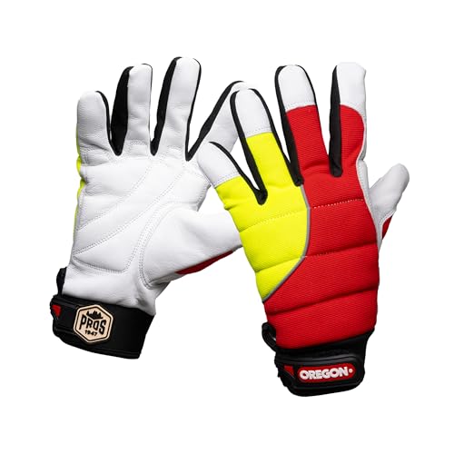 Oregon Protect Pro Guanti Antitaglio per Motosega, Rosso e Giallo,