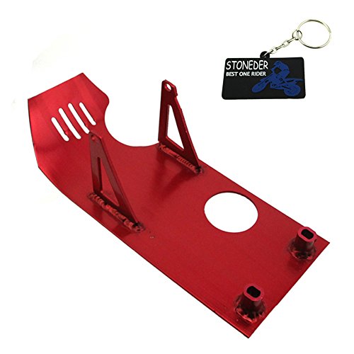 STONEDER Plaque de Protection de Moteur en Aluminium Rouge pour Honda CRF50 XR50 2000 2005 2007 Pit Dirt Bikes 50cc 70 90 110 125 140cc Chinese Pit Dirt Bikes Thumpstar BSE Apollo DHZ Braaap Lifan YX