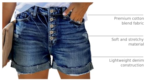 Image of MODARANI Denim Shorts for Women Distressed Jean Shorts Ripped Summer Hot Short