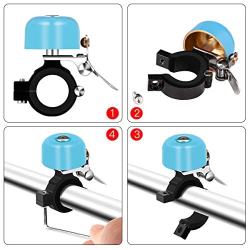 Greallthy Bike Bell Classic Brass Bicycle Bell,Bike Bells for Adults Kids,Loud Sound Bells Fit for 0.87-1.25in/22.2-31.8mm Bicycle Handlebars,Road Mountain Bike Accessories.
