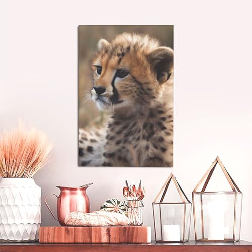 Toile bébé guépard impression HD supérieure 30,5x45,7 cm durable