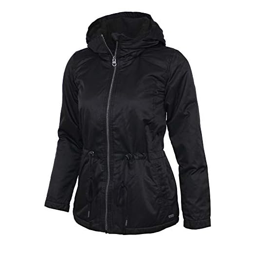 Bänk dam parka-jacka CONCISE Svart (svart Bk014) Large
