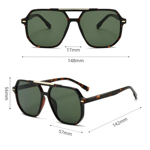 helena Vintage Oversized Pilot Sunglasses for Women Men 70s Retro Square Double beam Sun Glasses Shades UV400 Protection4