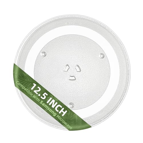 Image of Gemroom 12.5" Microwave Turntable Plate for Samsung Microwave Compatible with Part # DE74-20015G 12 1/2 inch Samsung Microwave Glass Plate DE74-20015B