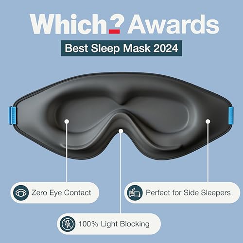 MyHalos® Sleep Mask - Eye Masks for Sleep - 100% Blackout Sleeping Mask for Women, Men & Side Sleepers - 3D Sleeping Eye Mask for Zero Pressure - Award Winning Design, Eyelash Friendly & Breathable - Thumbnail 5
