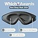 MyHalos® Sleep Mask – 3D Blackout Eye Mask for Women & Men, Side Sleepers, Zero Pressure Memory Foam Eyelash Friendly, Breathable,Award-Winning Sleep Aid for Travel (Black, 1 Count (Pack of 2))