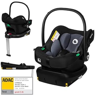 LIONELO ASTRID I-size SET Seggiolino Auto per Bambini con Base 40-87 cm Ovetto per Neonati Montaggio ISOFIX, Cinture di Sicurezza a 3 Punti Protezione Laterale, Inserto Dri-Seat, i-Size R129