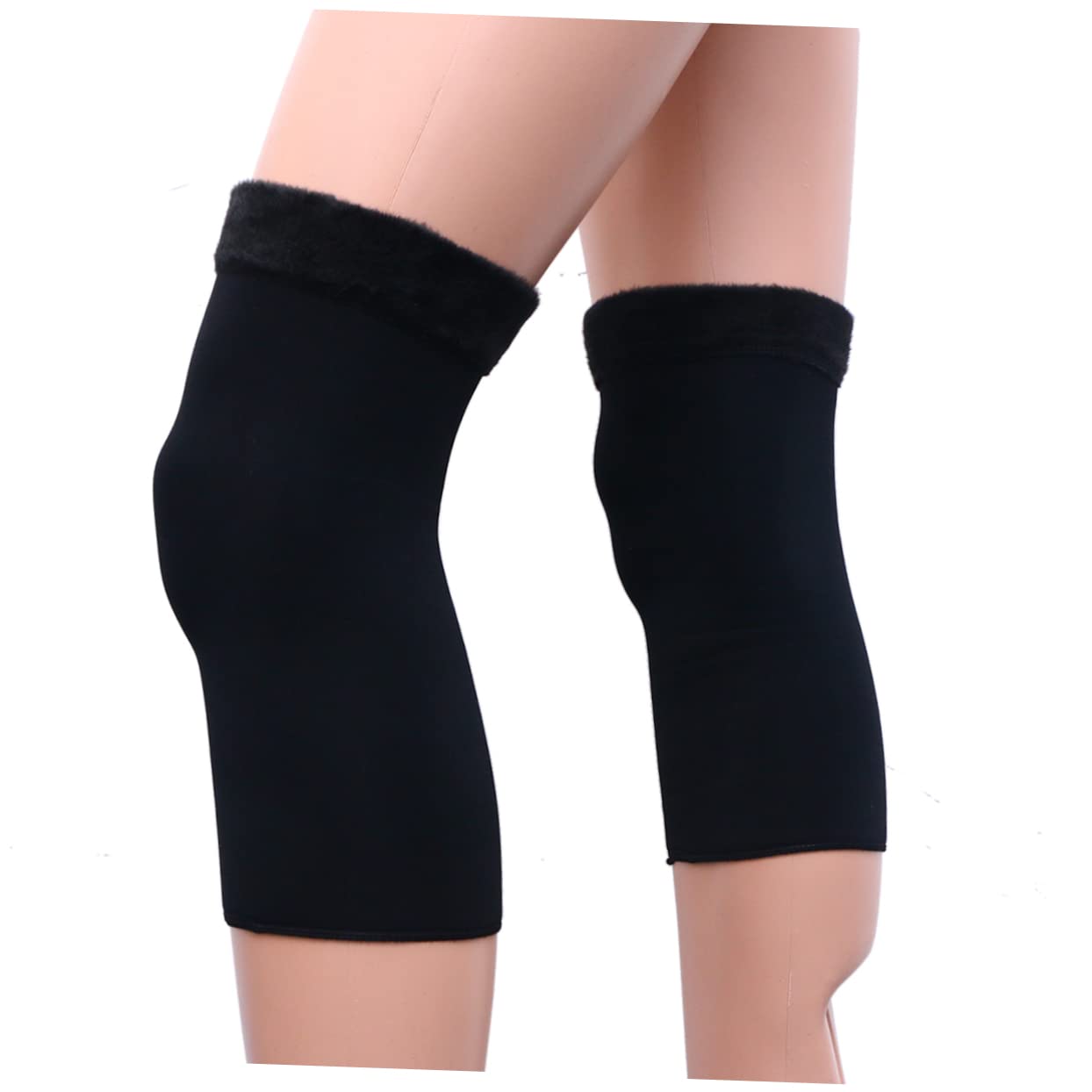 BCOATH Ergonomic Kneepad Socks Kneecap Support for Running Sports 2pcs Set Black