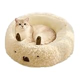 Camas redondas para perros | Sofa de cama calefactante para perros y gatos – Caseta cálida para interior | Para gatitos y cachorros de tamaño pequeño, mediano y grande, para interior y exterior