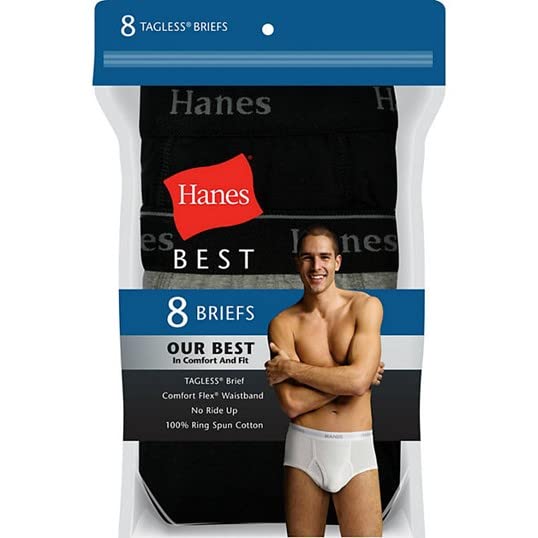 Hanes Men's Ultimate Tagless Briefs with ComfortFlex Waistband-Multiple Packs and Colors2