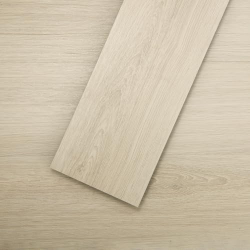 Mysflosy Peel & Stick Floor Tile, 36-Pack 54 Sq.Ft Waterproof Luxury Vinyl Flooring Self-Adhesive, Wood-Look Vinyl Planks for DIY Installation