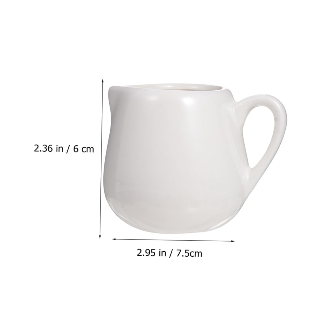 NAMOARLY 4Pcs Ceramic Milk Jug with Handle for Coffee Shops Desserts and Sauces Elegant Holder for Easy Pouring