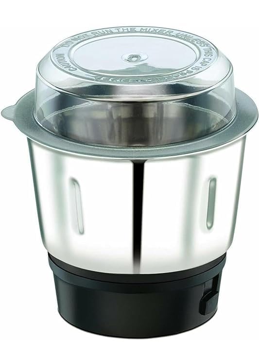 Heavy Quality Chutney Jar (400 Ml) Suitable For All Mixer Grinder (Stainless Steel) Mixi Jar Small Size (A4) (1, Curved), Silver-picture-38