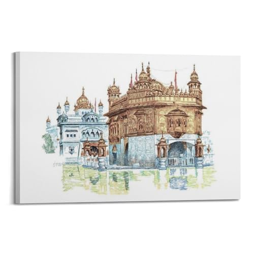 Toile temple de crayon WIZIGM décoration esthétique chambre 40x60