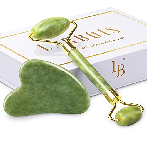 Larbois Gua Sha and Jade Roller for Facial Massage