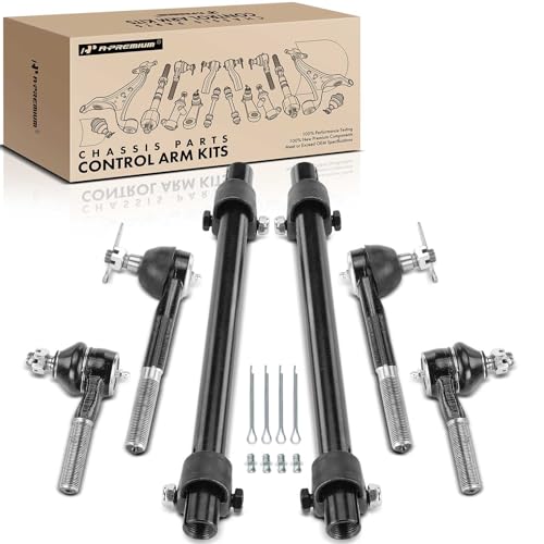 A-Premium Set of 6, Front Inner & Outer Tie Rod End Kit, Compatible with Ford Crown Victoria 1995-2002, Lincoln Town Car 1995-2002, Mercury Grand Marquis 1995-2002