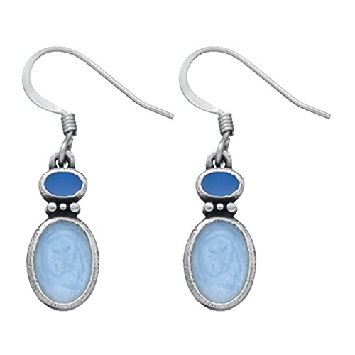 DANFORTH – Blue Fusion / Winter Earrings – Handcrafted Pewter Fashion Earrings For Women – ¾” – Surgical Steel Wires – Made In USA