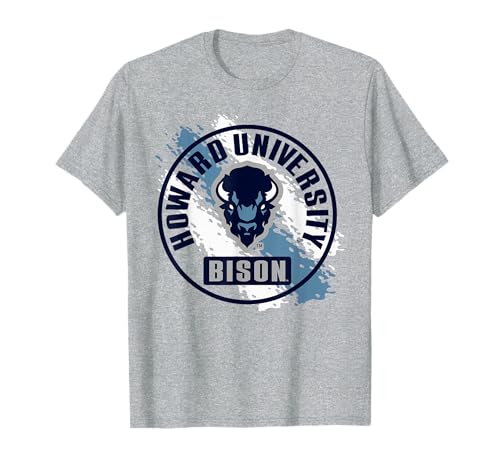 Howard Bison Retro Paint Gray Officially Licensed T-Shirt