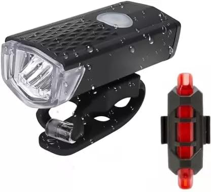 SPOKEFOX USB Rechargeable Bike Headlight & Tail Light Set/Combo, Bright, Waterproof LED Light for Road/Mountain Bicycles - (Pack of 1) (B0CC98Q76C) Amazon Price History, Amazon Price Tracker