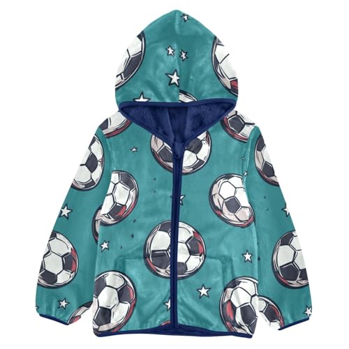 Ball and Star Girls Fleece Jacket Girls Fall Jacket Girls Zip Up Hoodie Girls Sherpa Jacket 2-10T