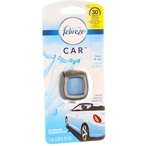 Image of Febreze Car Vent Clip Air Freshener, Linen & Sky 1 ea (Pack of 3)