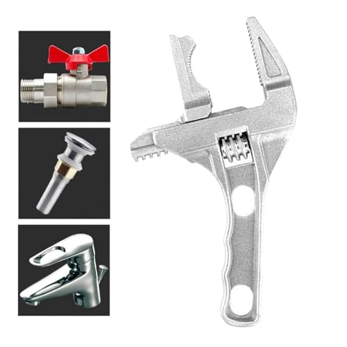 Image of Multi-Functional Adjustable Wrench | 5-in-1 Heavy-Duty Spanner for DIY, Plumbing, and Mechanical Repairs | Ergonomic Grip & Durable Steel Build