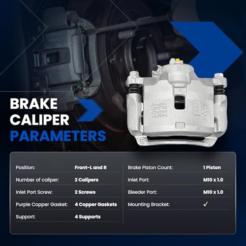 Image of Front Brake Caliper Assembly Replaces for 19-B1334 19-B1335, Compatible with Acura CL 1998-1999 2.3L L4, Compatible with Honda Accord 1990-1997 2.2L L4, GAS