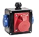 VOTHA Vollgummi-Wandverteiler GERASDORF VOTHA – Robustes Gehäuse aus Vollgummi, IP54, CEE 16A, 230V Steckdosen, Temperaturbeständigkeit -25°C bis +40°C, Wandmontage, komplett verdrahtet