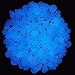 Oubest Fish Tank Rocks Glow Blue/Glow in The Dark Pebbles for Garden/Fish Tank/Aquarium/Plant Pots/Bonsai Walkway/Driveway 100pcs