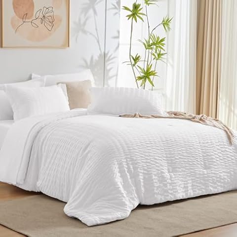 CozyLux Twin XL Seersucker Bedding Set Cover