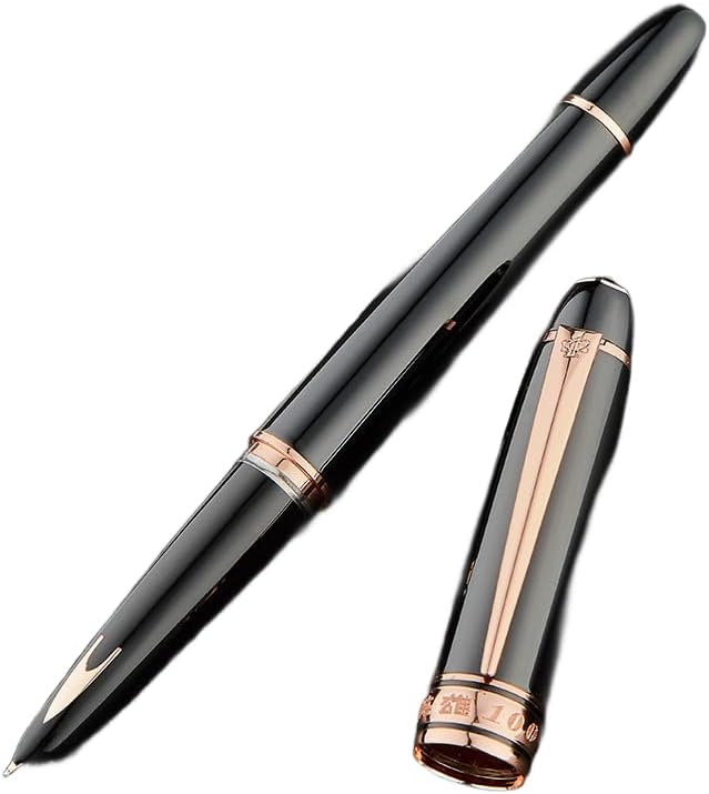 Movni 14K金ペン先万年筆 金属ボディ 暗尖0.5mm ギフトボックス入り ビジネスオフィス用 書き味スムーズ 刻印対応 クラ