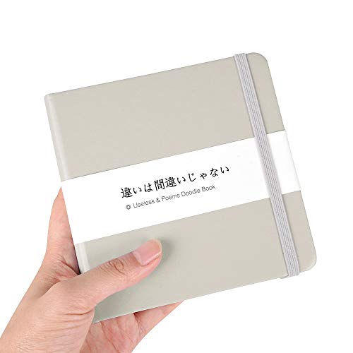 Small Square 5X5" 104 Sheets 80Gsm Mini Notebooks Blank Pages Sketchbooks Travel Journal Pocket Hardcover Paint Writing Notebook Blank Diary Memo Planner Sketchbook Pu Leather Cover Brown #TOP5