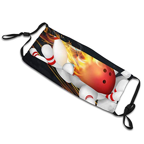 Zhung Ree Red Bowling Ball Flames Face Masks Unisex Mouth Mask Antidust Mask - Thumbnail 5