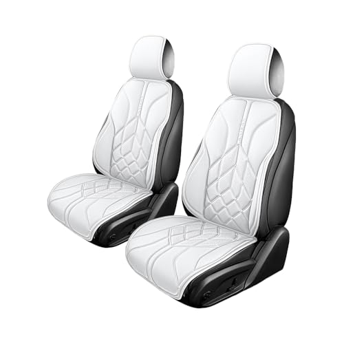 「ティエスオ」 軽自動車 シートカバー N-BOX N-ONE N-WGN バモス N-VAN シートカバー 軽自動車 4人乗り アウトドア 汚れ防止 車 保護マット 犬 車 シート 子供 PUレザー 車 内装カスタムパーツ 2席セット ホワイト ZDB6